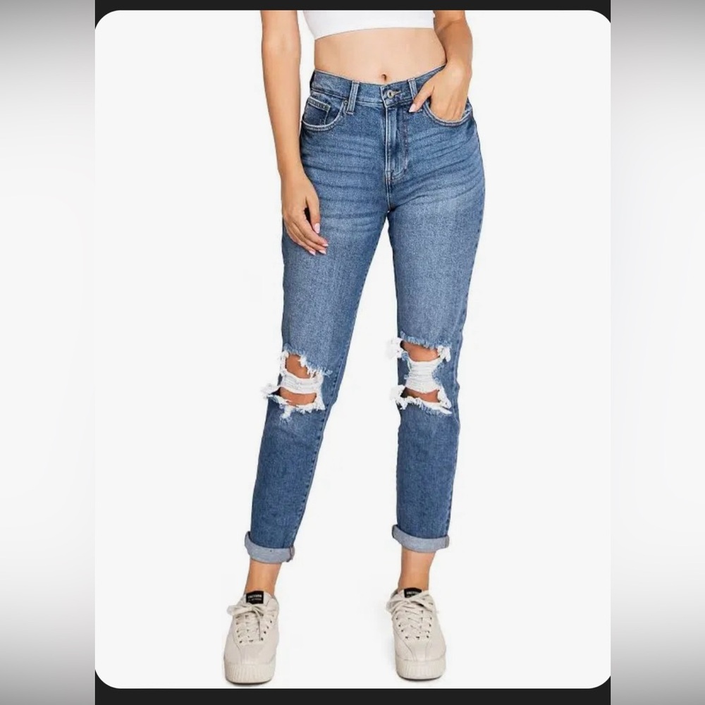 Mom jeans Celebrity Pink Distressed